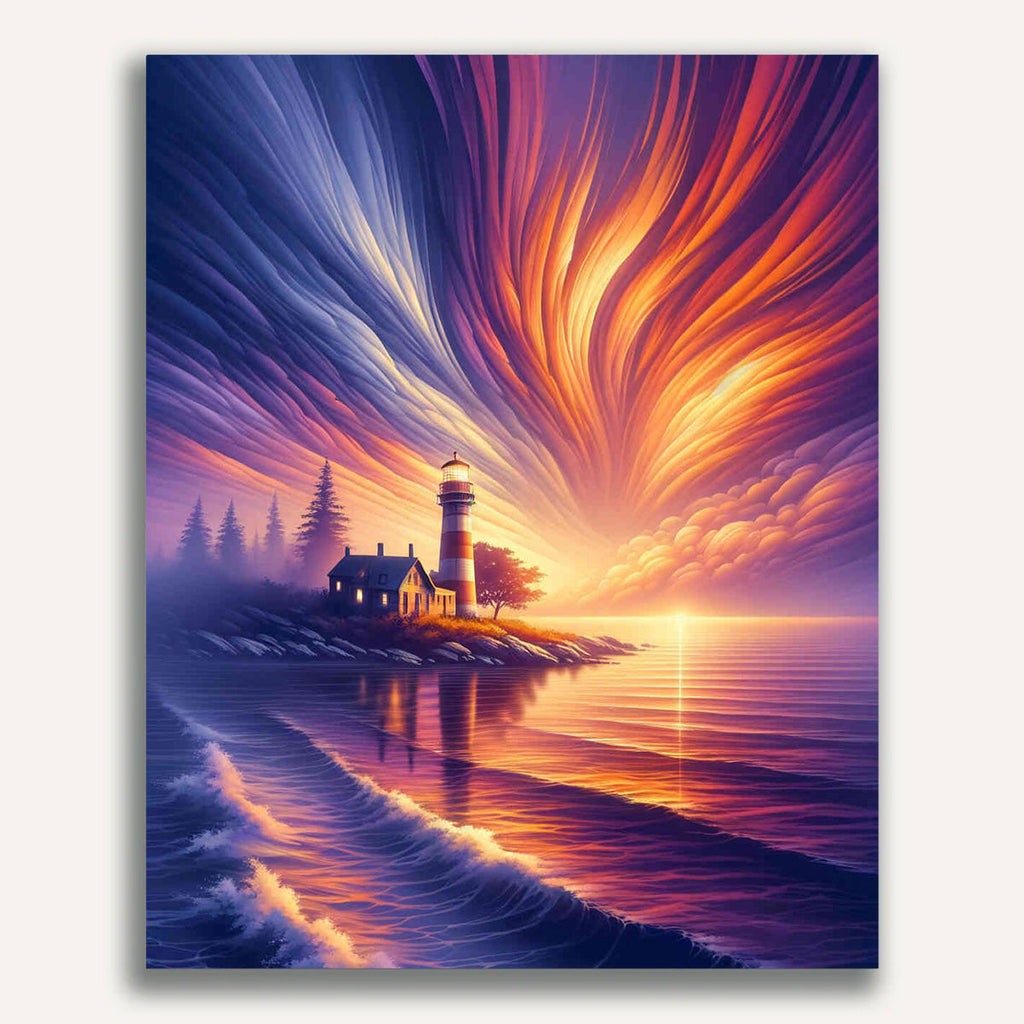 Paint by Numbers - Lighthouse with House
