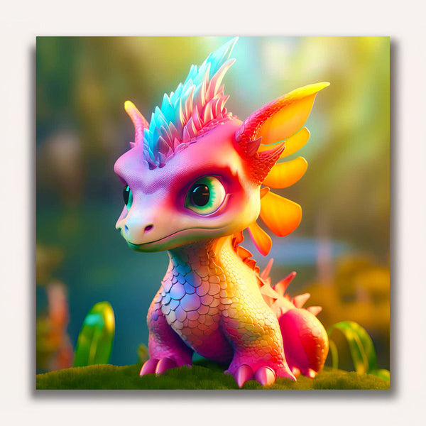 Paint by Numbers - Little dragon in the sunshine