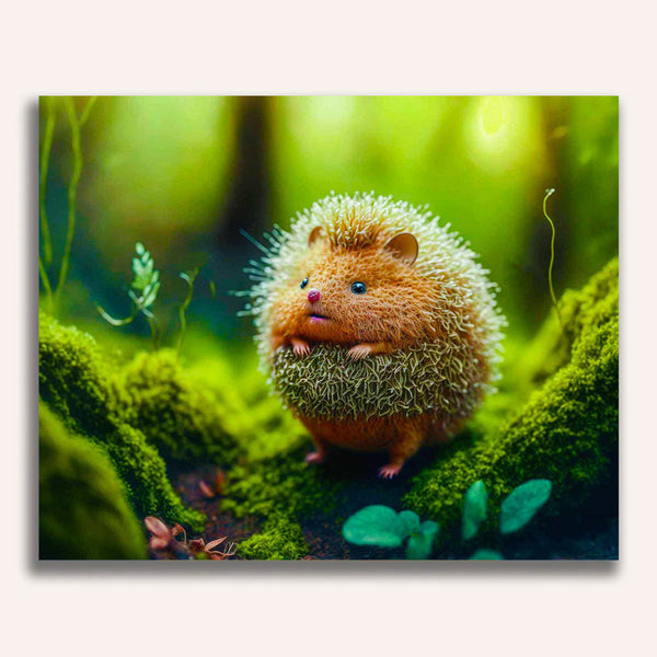 Paint by Numbers - Little hedgehog in the forest