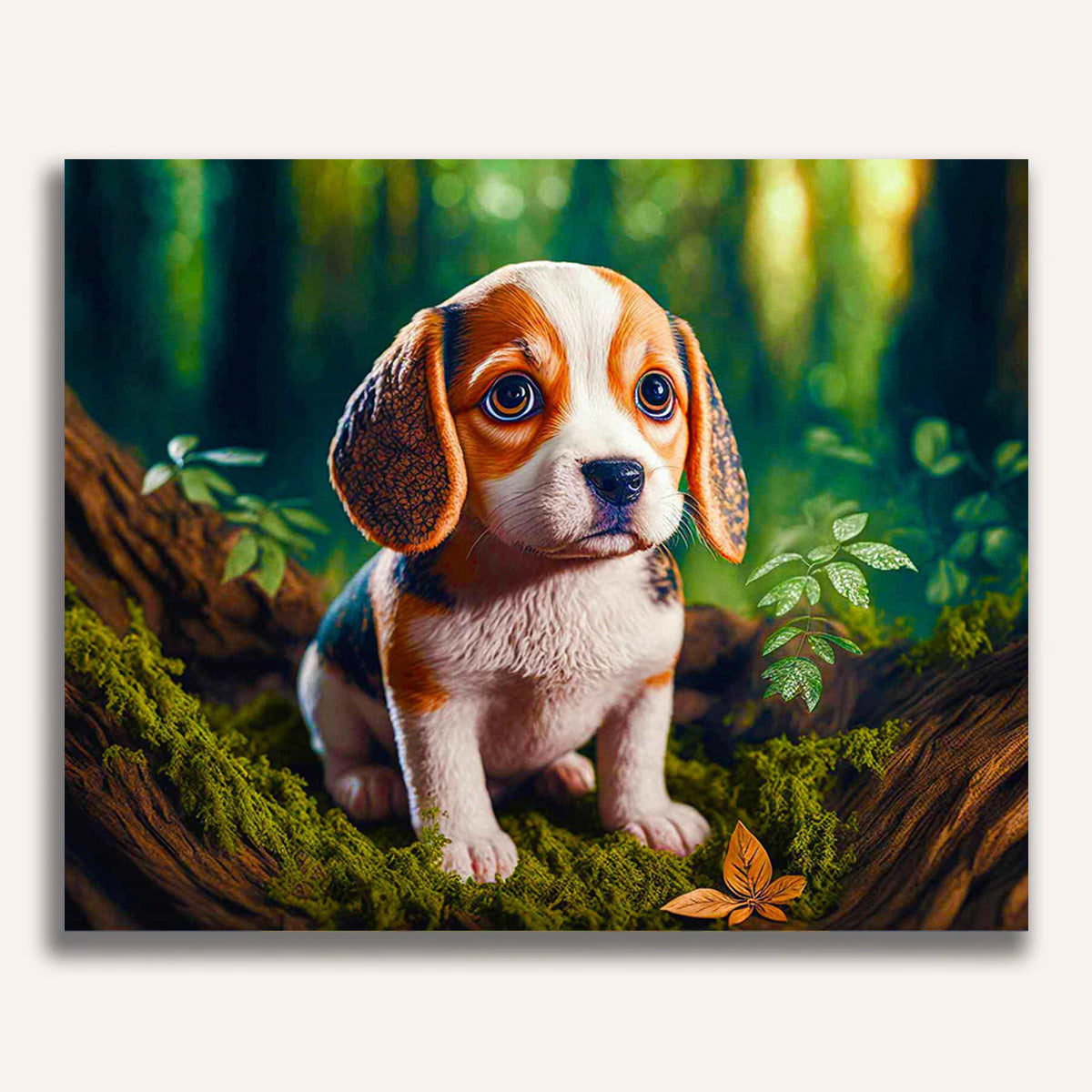 Paint by Numbers - Little puppy, forest