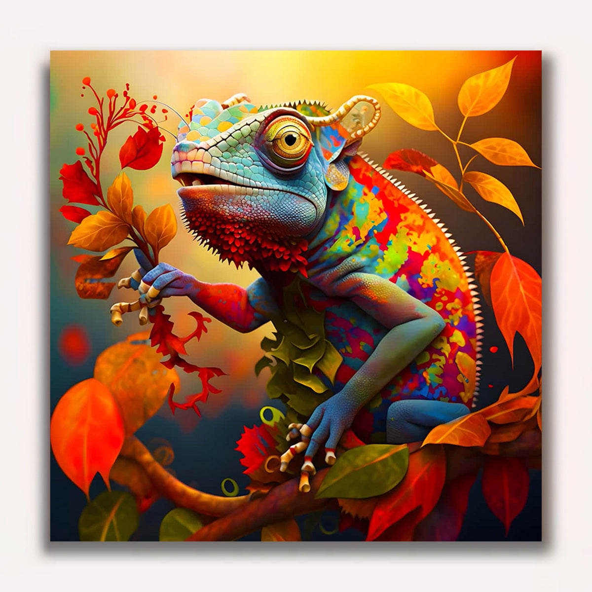Paint by Numbers - Lizard in the forest