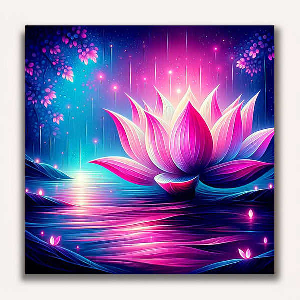 Paint by Numbers - Lotus Flower with Light