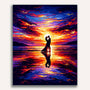 Paint by Numbers - Love Heart in the Sand Sunset