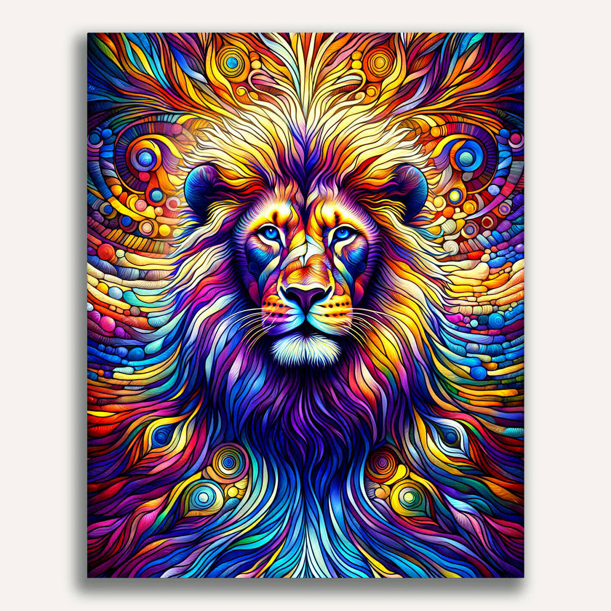 Paint by Numbers - Lion play of colors