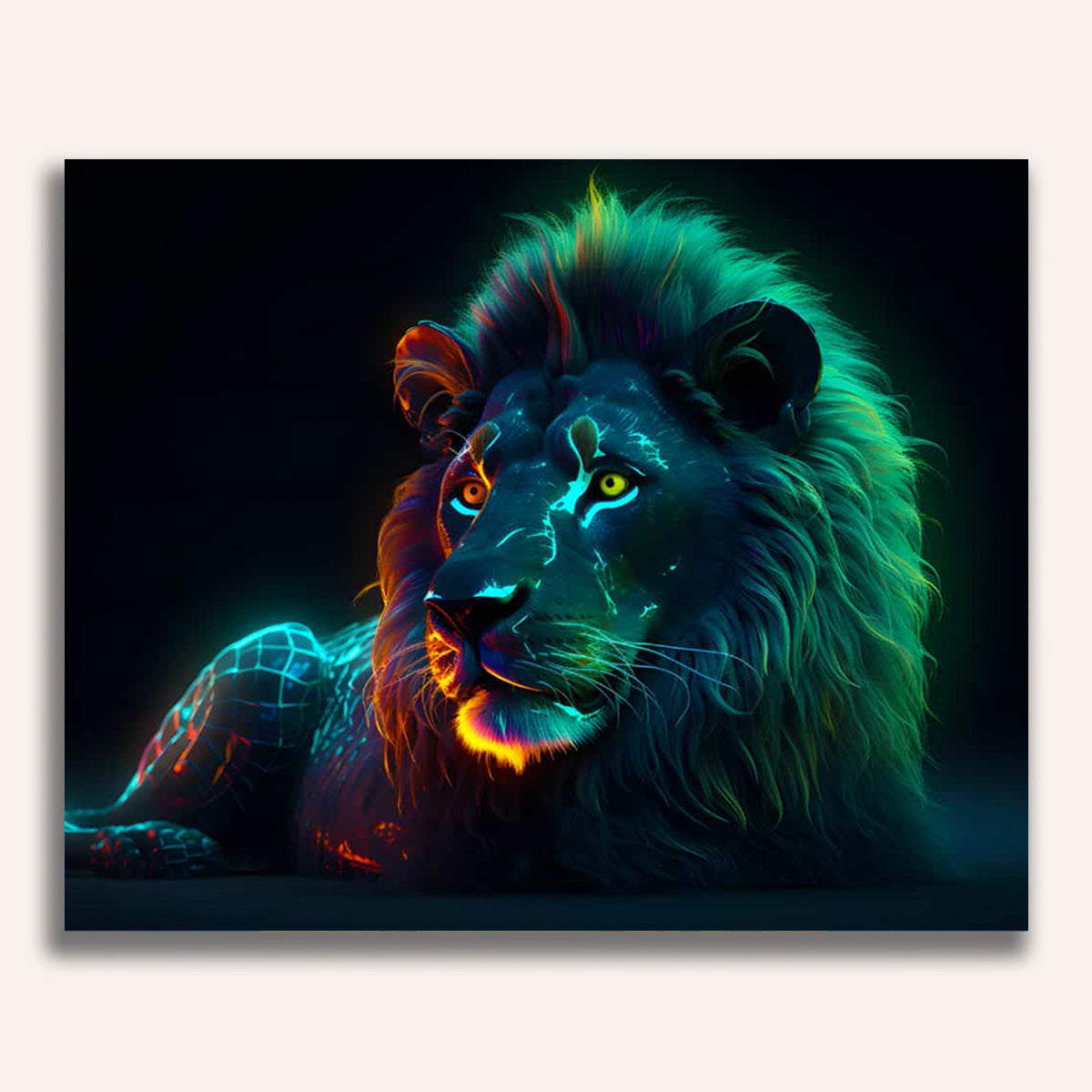 Paint by Numbers - Lion at night