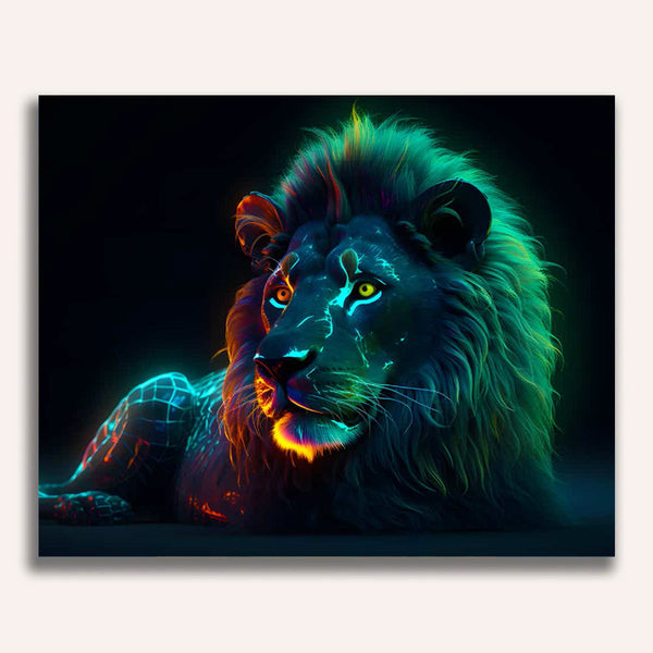 Paint by Numbers - Lion at night