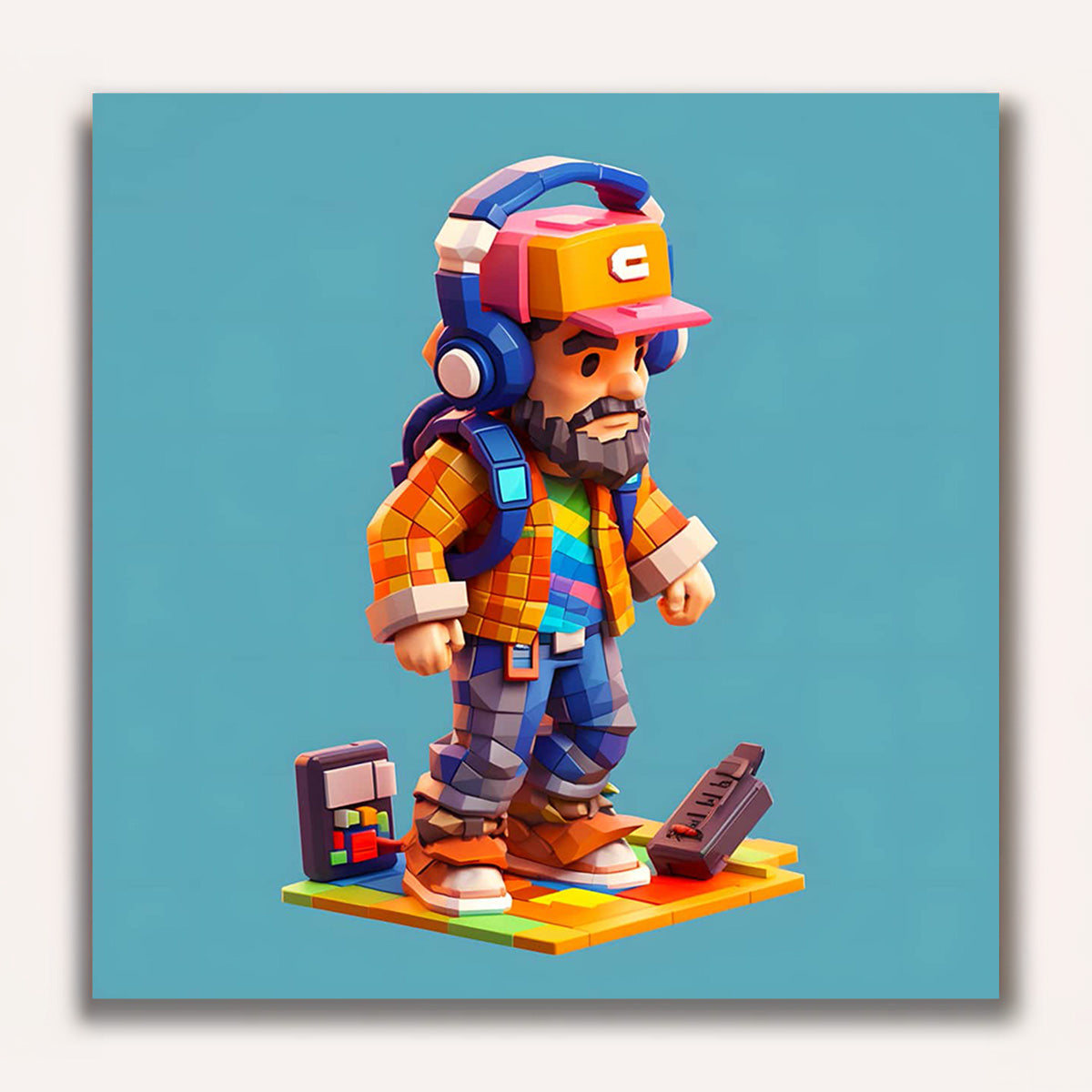 Paint by Numbers - Man pixelart