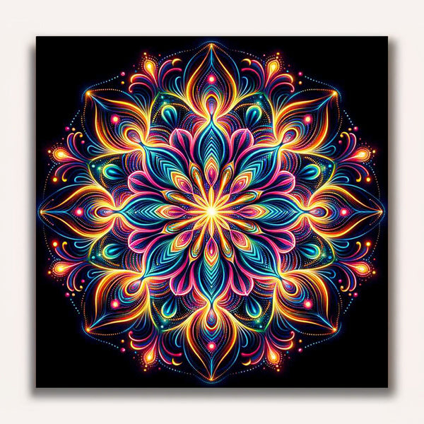 Paint by Numbers - Mandala Color on Black