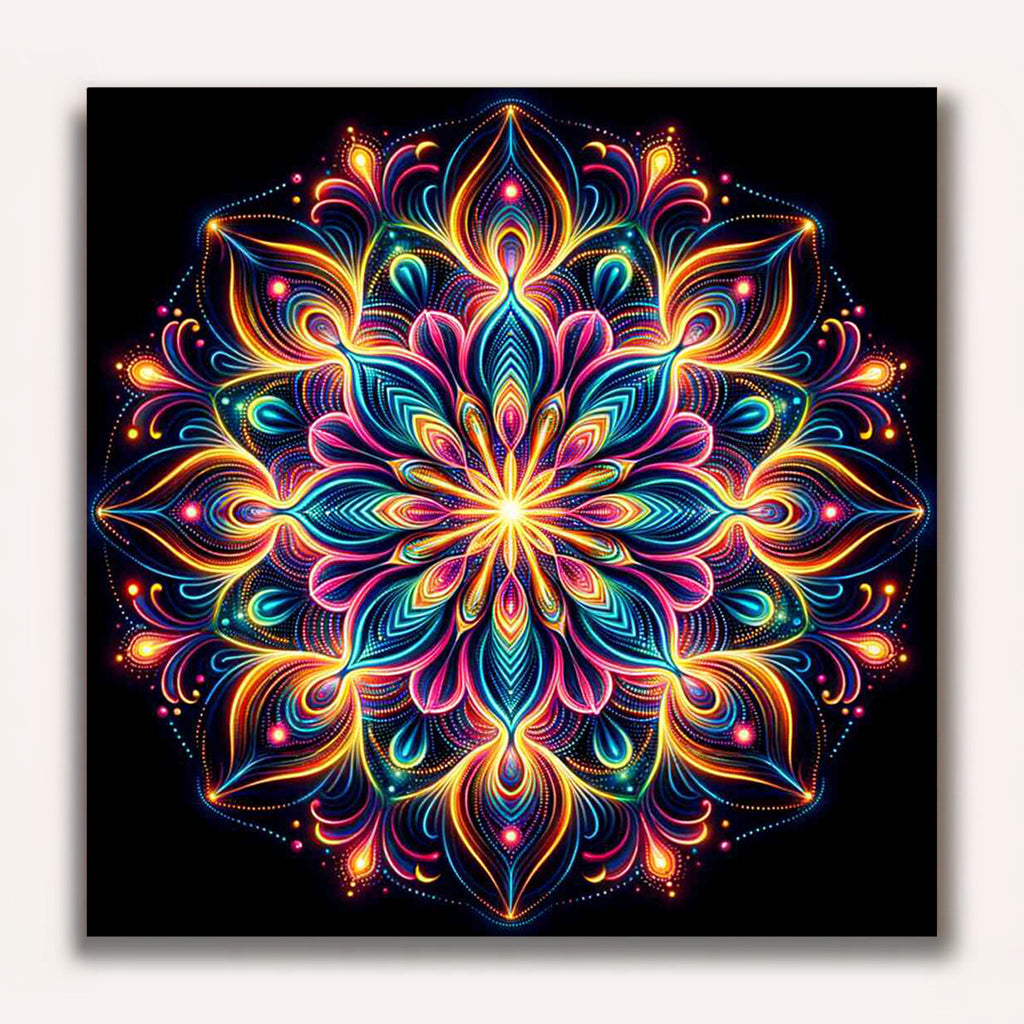 Paint by Numbers - Mandala Color on Black
