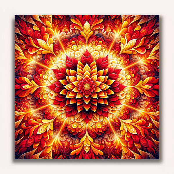 Paint by Numbers - Mandala Red Flower