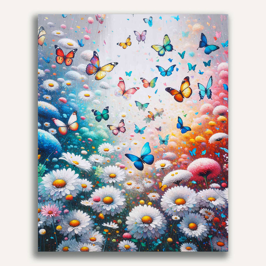 Paint by Numbers - Margerites Colorful Butterflies