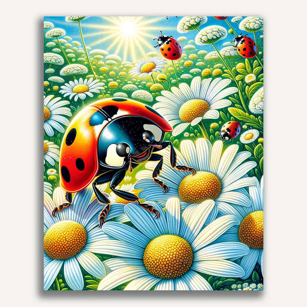 Paint by Numbers - Marienkafer Margerithen