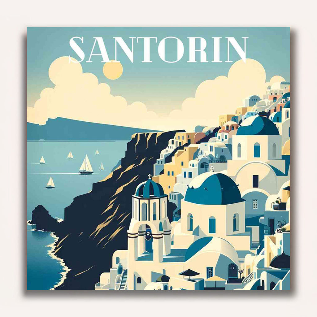 Paint by Numbers - Meeresbrise in Santorin