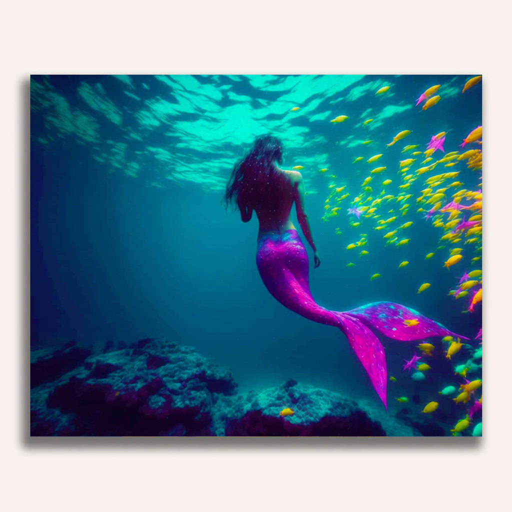 Paint by Numbers - Mermaid, Pinklila