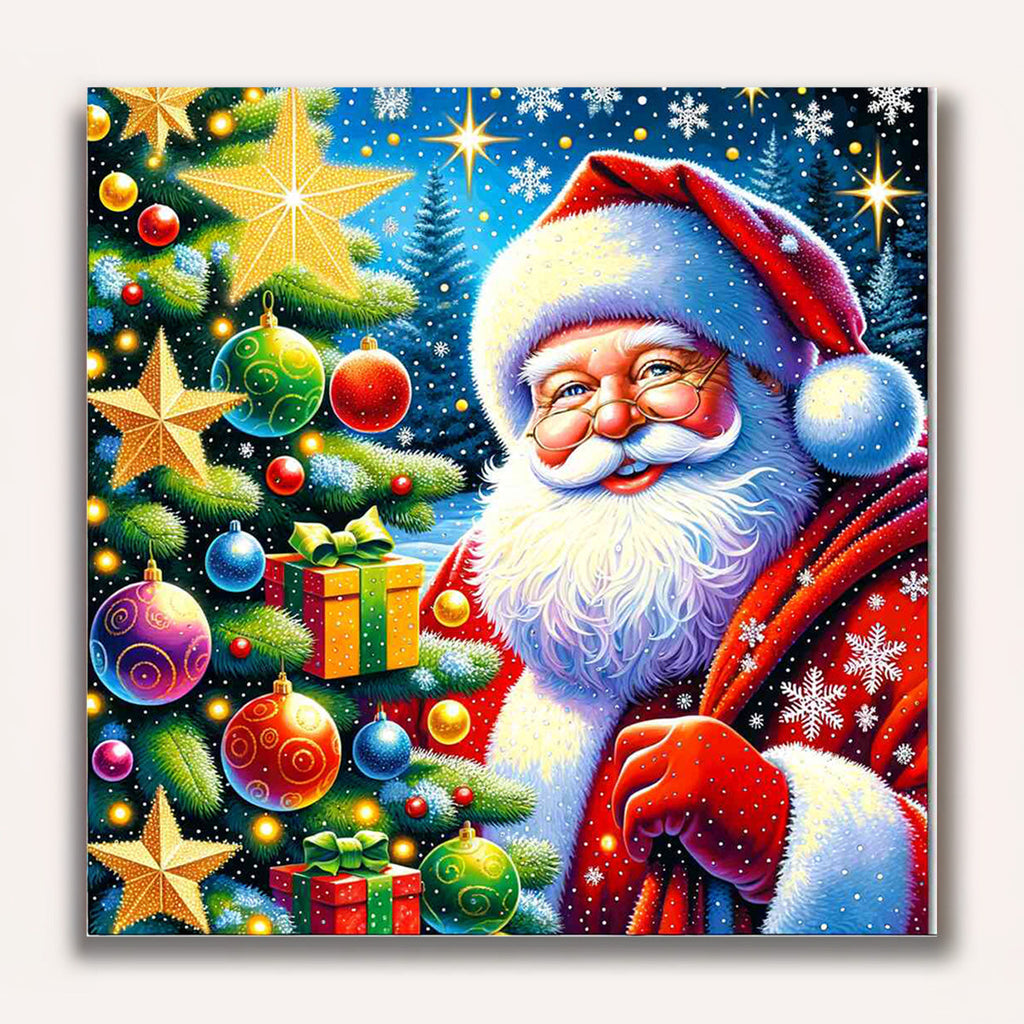 Paint by Numbers - Merry Christmas Santa with Tree
