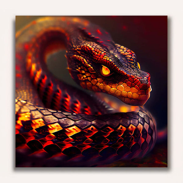Paint by Numbers - Powerful snake