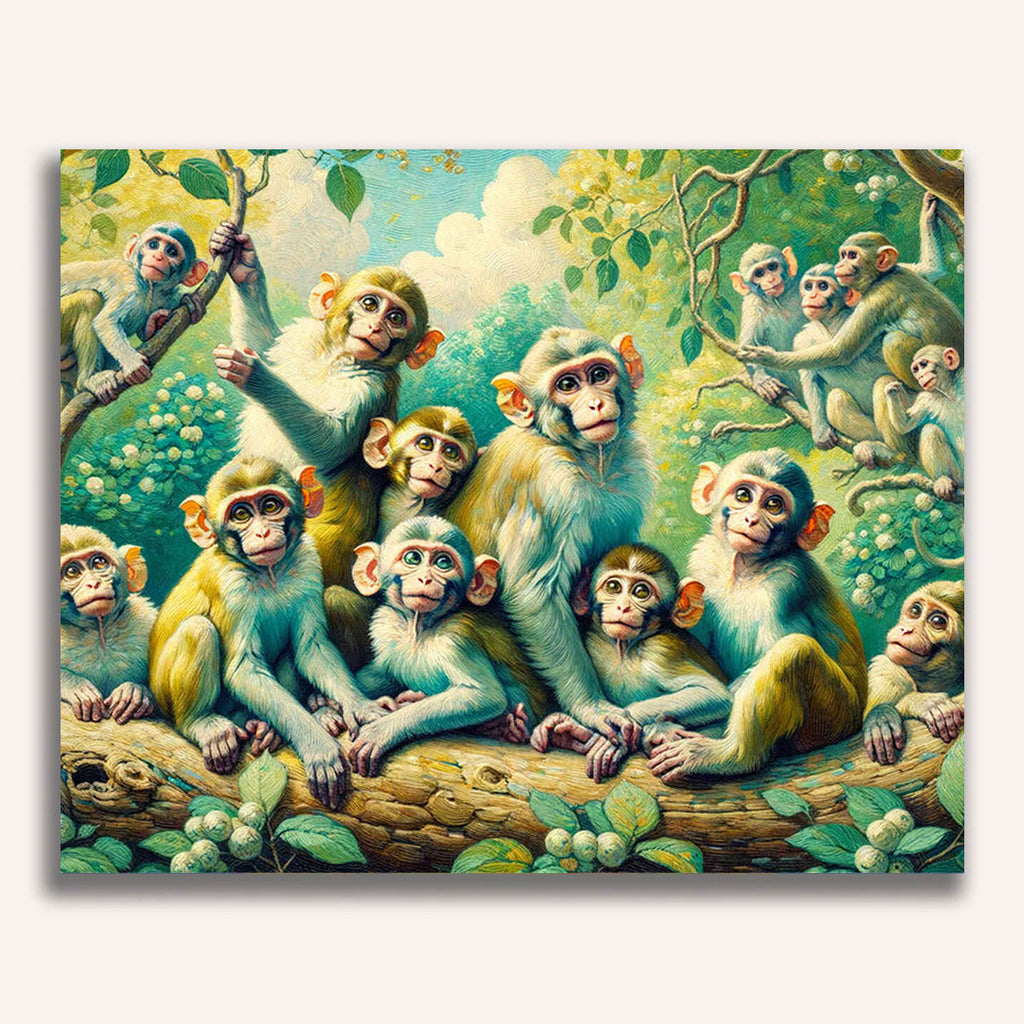 Paint by Numbers - Monkey in tree