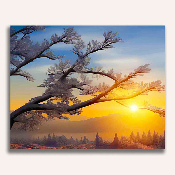 Paint by Numbers - Morning dew in the sunrise