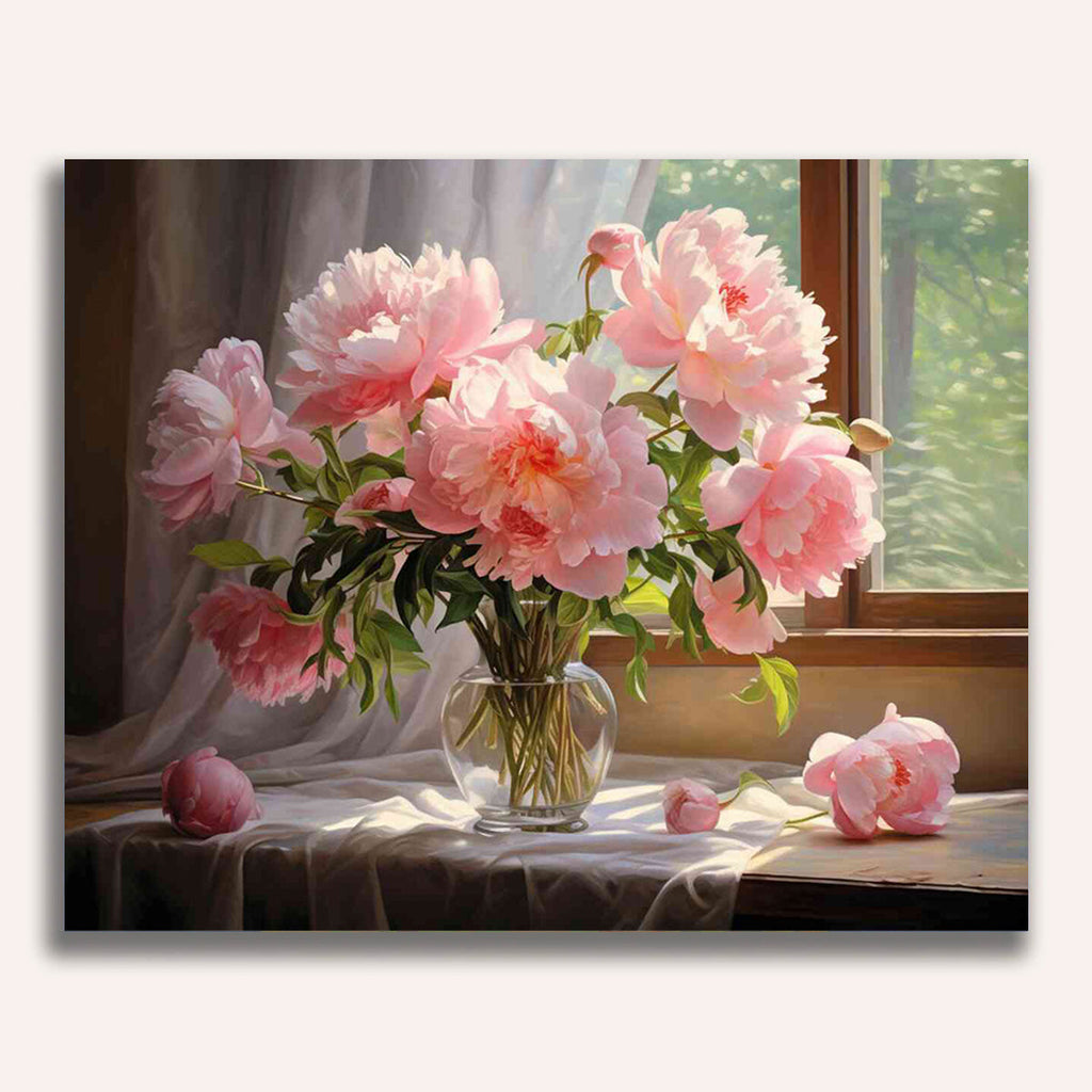 Paint by Numbers - Morning Light and Peonies