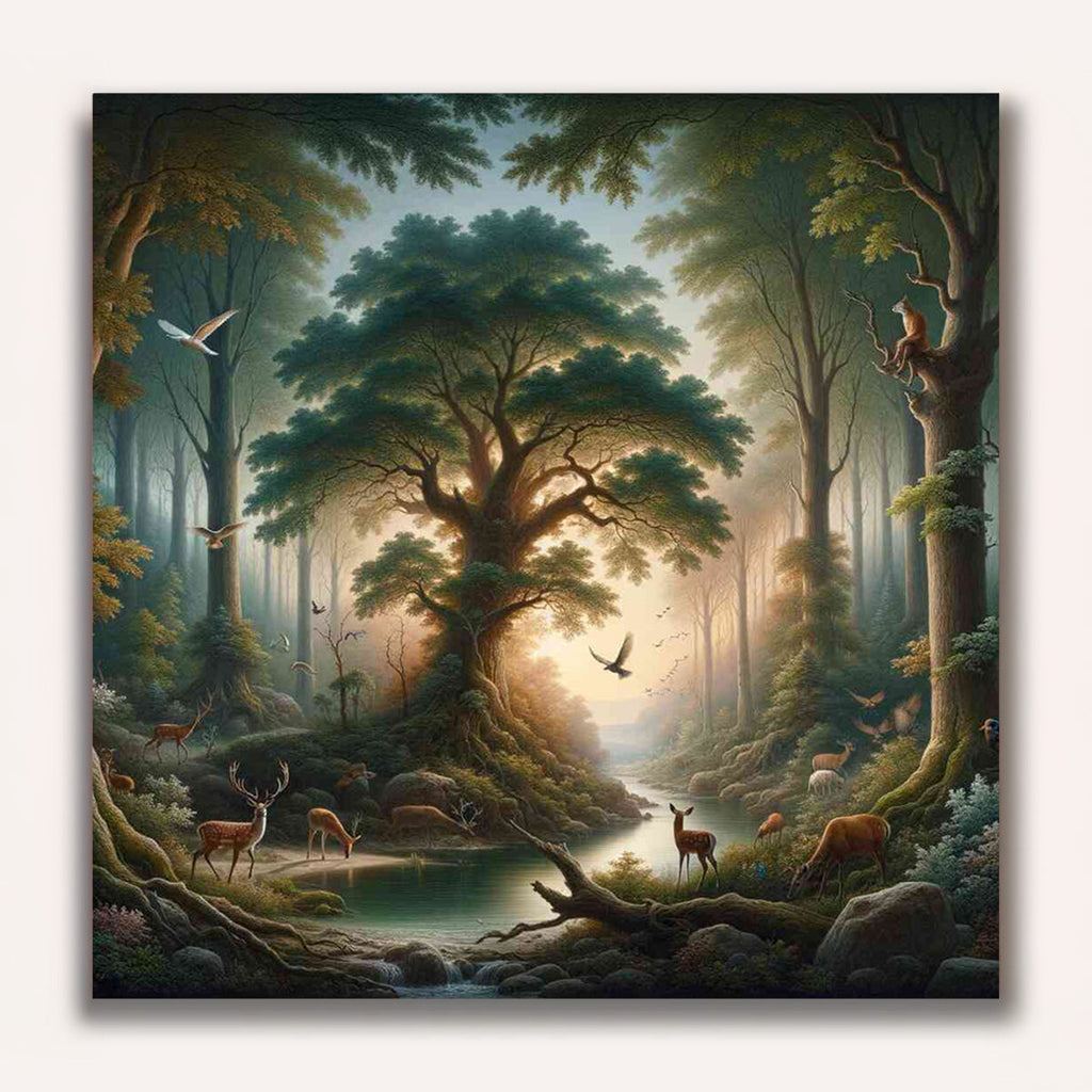 Paint by Numbers - Morning light in the enchanted forest
