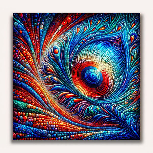 Paint by Numbers - Mosaic Peacock Eyes