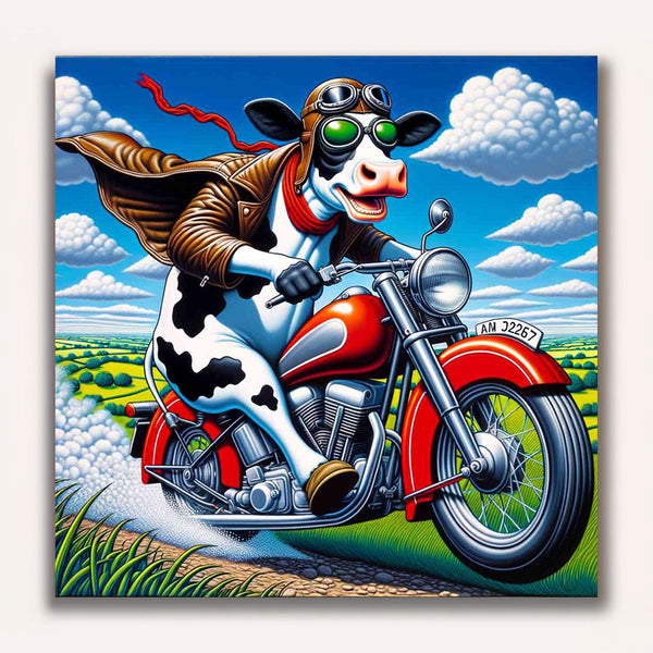 Paint by Numbers - Motorbike Cow