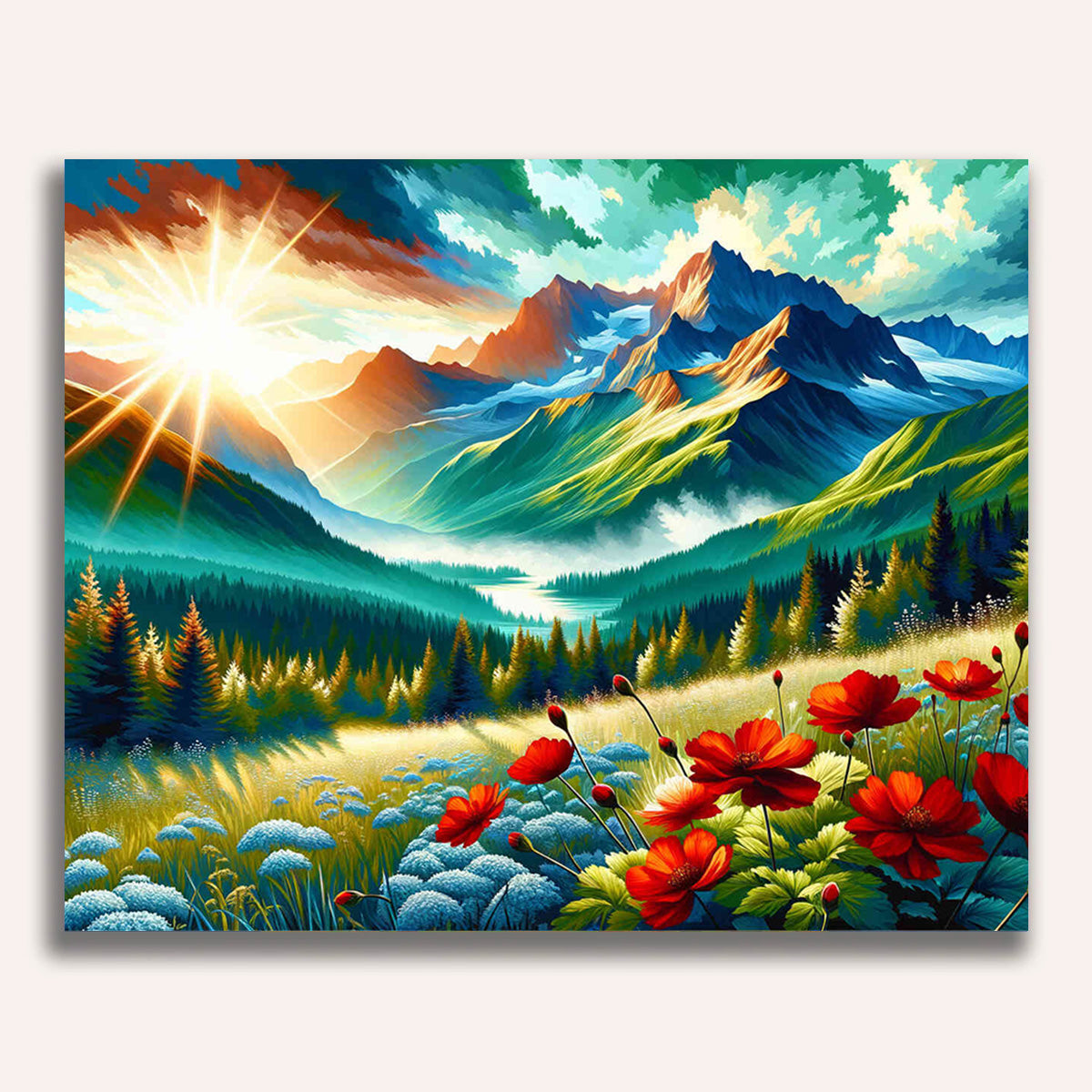 Paint by Numbers - Mountain landscape