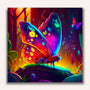 Paint by Numbers - Neon butterfly in the magic forest