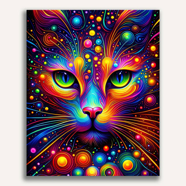Paint by Numbers - Neon Cat