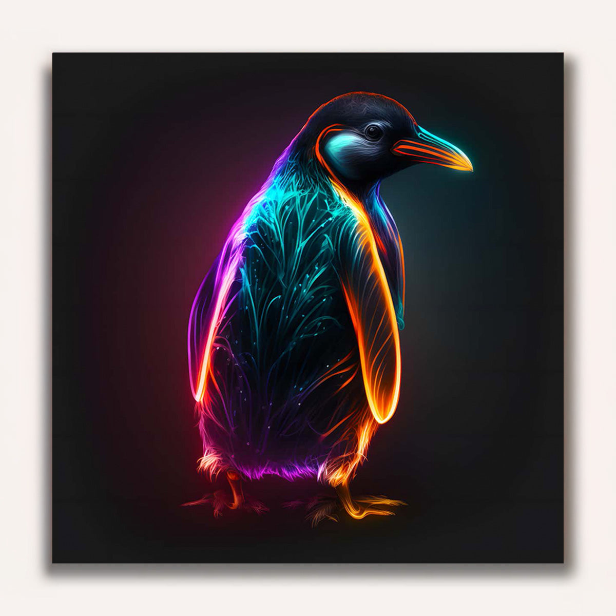 Paint by Numbers - Neon Penguin