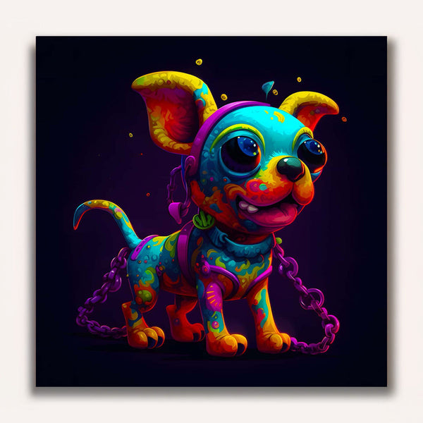 Paint by Numbers - Neon puppy