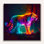 Paint by Numbers - Neon tiger in the forest