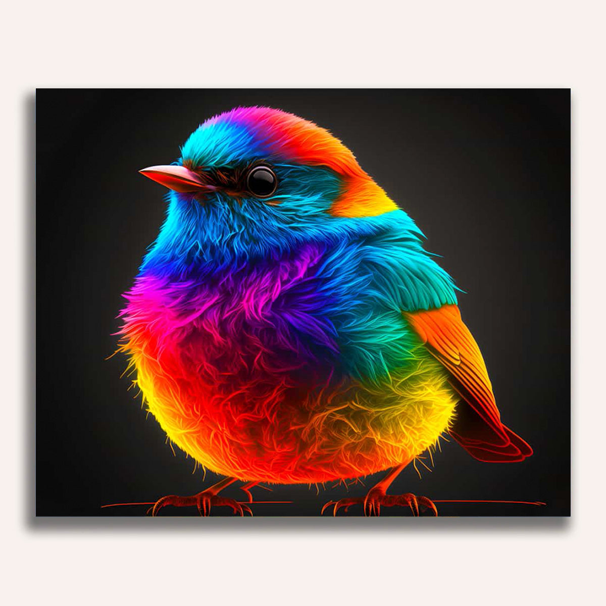 Paint by Numbers - Neon Wellensittig