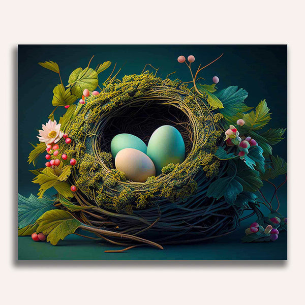 Paint by Numbers - Nest with eggs