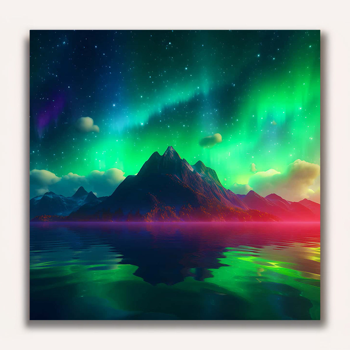 Paint by Numbers - Northern Lights Green