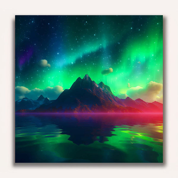 Paint by Numbers - Northern Lights Green