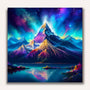 Paint by Numbers - Northern lights over mountain