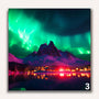 Paint by Numbers - Northern lights over the city