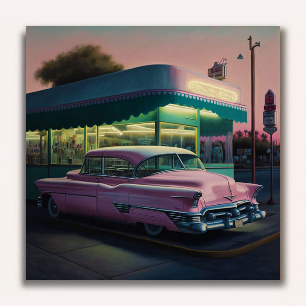 Paint by Numbers - Nostalgic gas station and classics