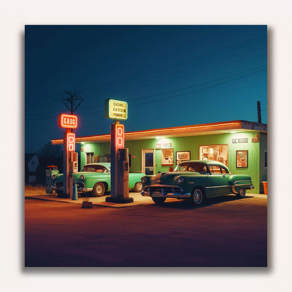 Paint by Numbers - Nostalgic gas station