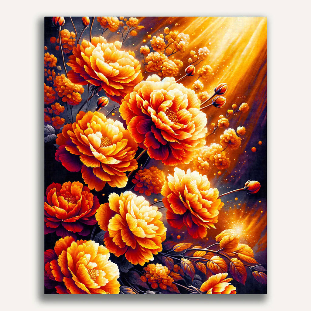 Paint by Numbers - Orange Flowers