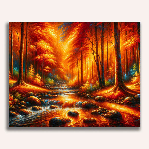 Paint by Numbers - Orange Forest