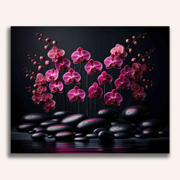 Paint by Numbers - Orchid, Black stones