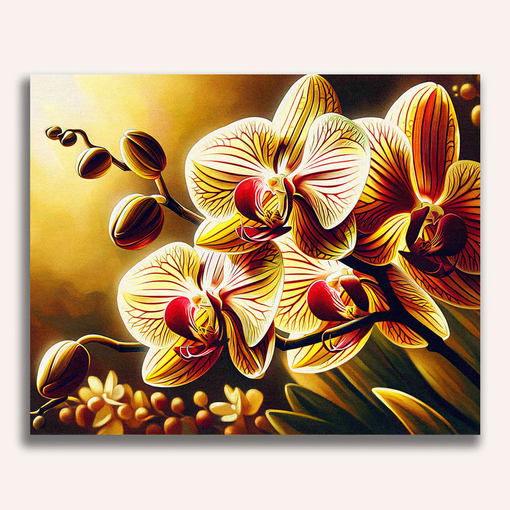 Paint by Numbers - Orchid in Yellow