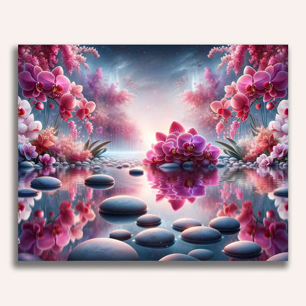 Paint by Numbers - Orchids bushes