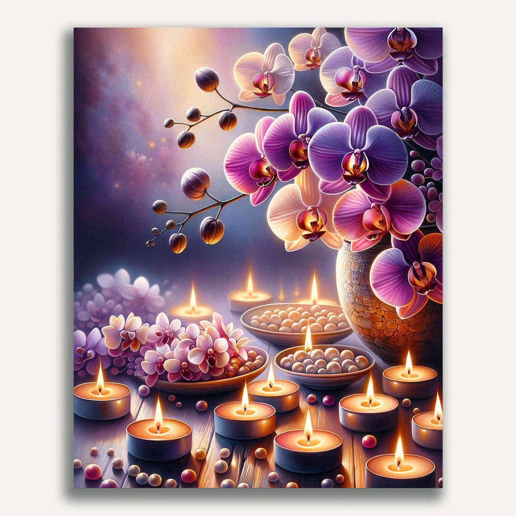 Paint by Numbers - Orchid Tea Lights