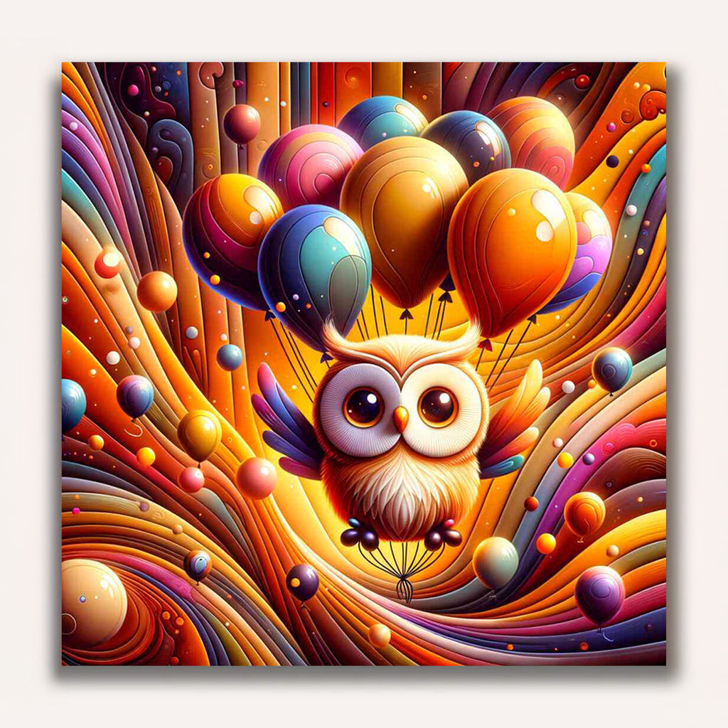 Paint by Numbers - Owl Balloons