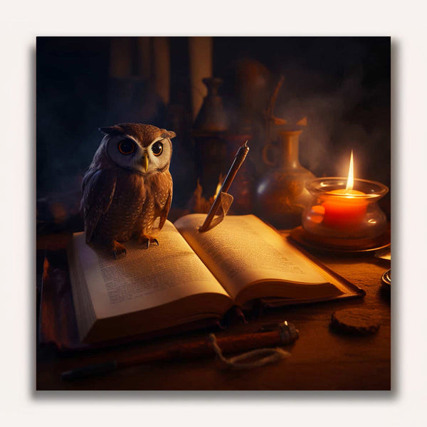 Paint by Numbers - Owl candlelight