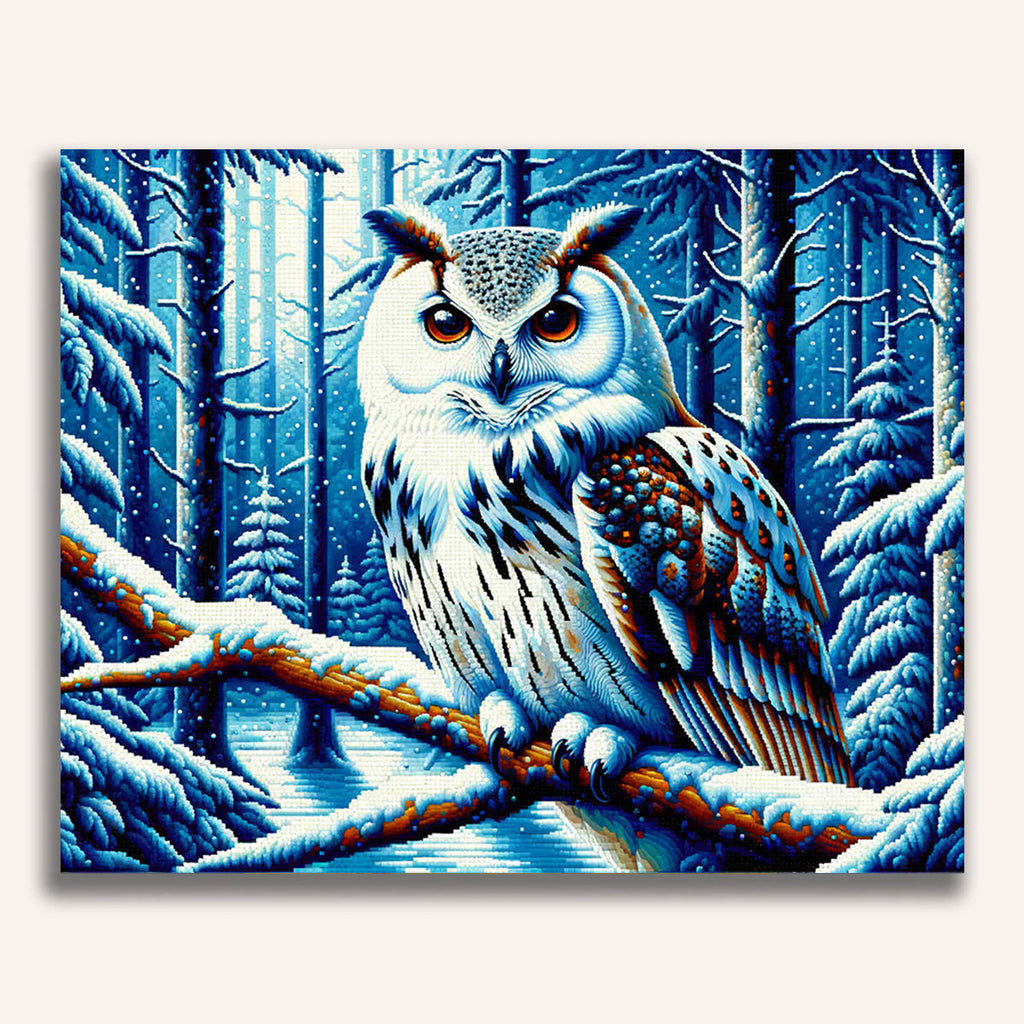 Paint by Numbers - Owl in front of forest