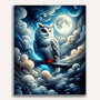 Paint by Numbers - Owl in the Clouds Moonlight